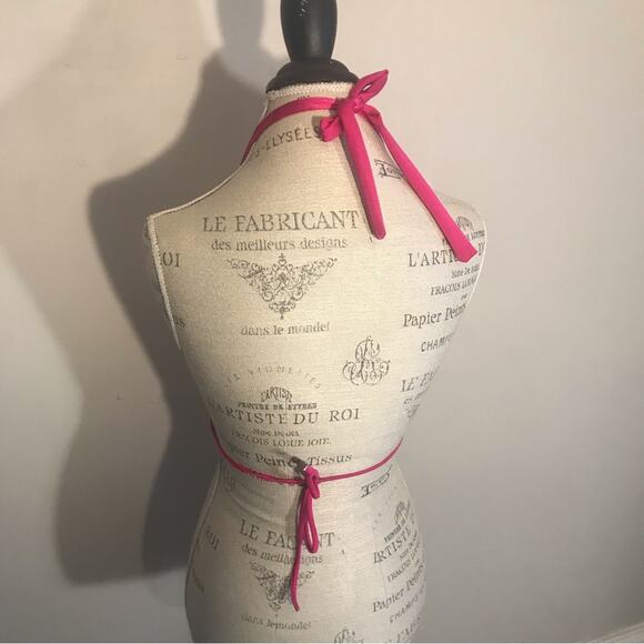 Luli Fama hot pink ruffle triangle halter bikini top Barbiecore size medium - Picture 3 of 6